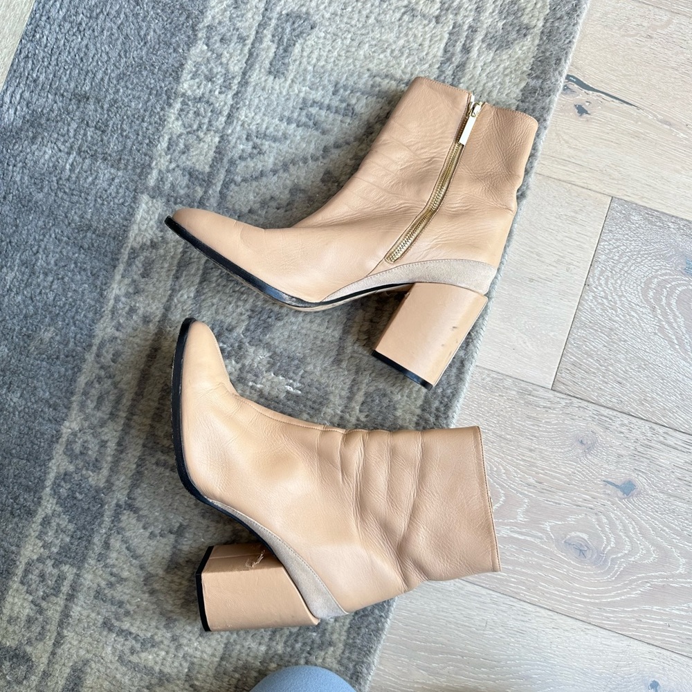 Dear Frances nude/tan/cream ankle boots size 11